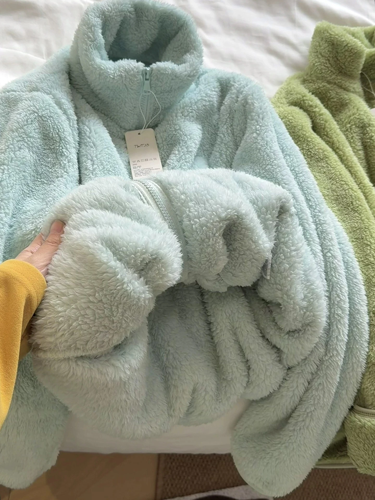 

Мужское утепленное пальто из овечьего бархата с флисовой подкладкой для зимы, теплое, морозостойкое, хлопковое