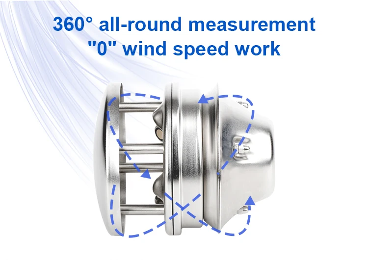 Firstrate FST200-204 9-24VDC 0~60 M/s CE Rohs 0-360C Degree Digital RS485 Anemometer Ultrasonic Wind Speed and Direction Sensor