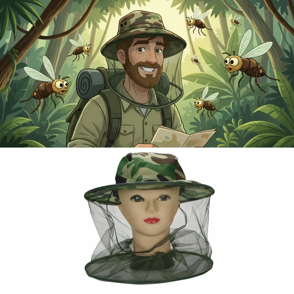 Discount！Sale！Unisex Mosquito Bee Bug Insect Mesh Head Face Protect Net Hat Mask Cap