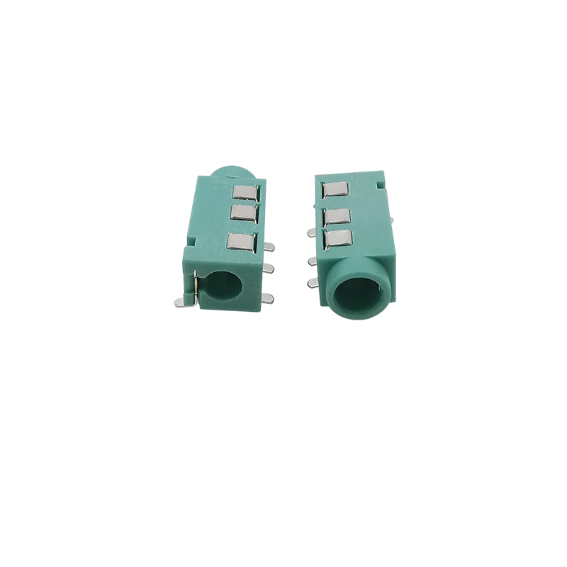 10 Teile/los Grün PJ-320D 3,5mm Jack Weibliche 4 Pin Stereo SMD Audio Kopfhörer 3,5mm Buchse Stecker