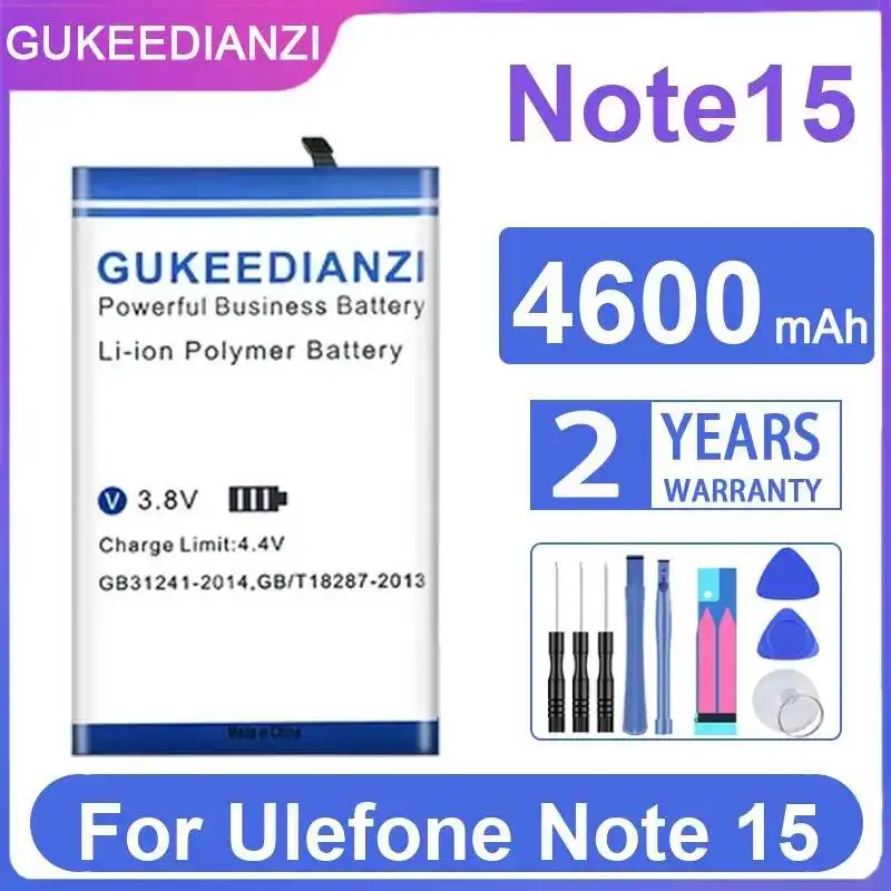 

Аккумулятор для мобильного телефона 4600 мАч для Ulefone Note 15, высокая совместимость, быстрая зарядка Note15