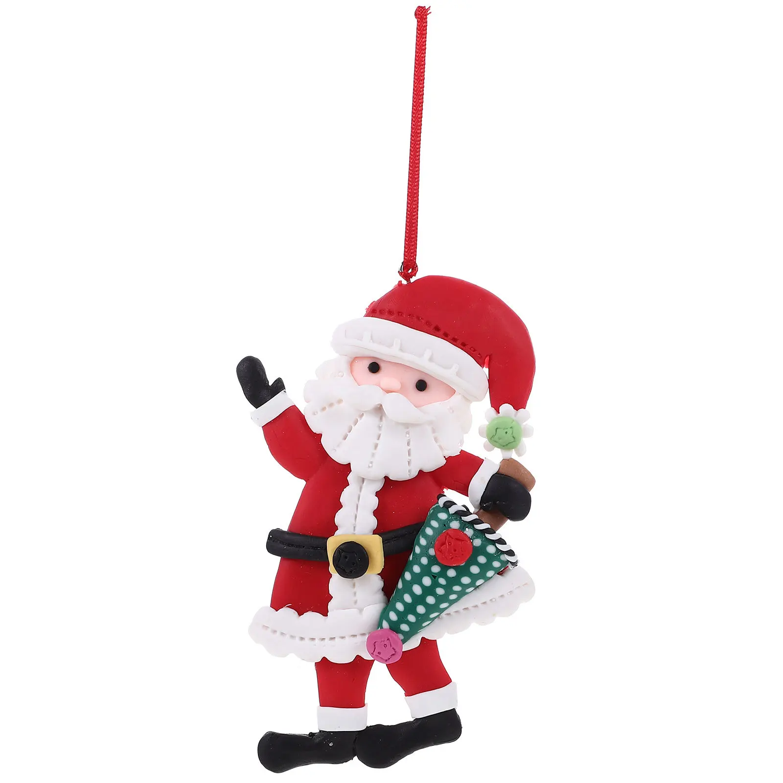 

Xmas Tree Hanging Decor Santa Claus Shape Ornament Lightweight Safe Easy to Suspend Anywhere Christmas