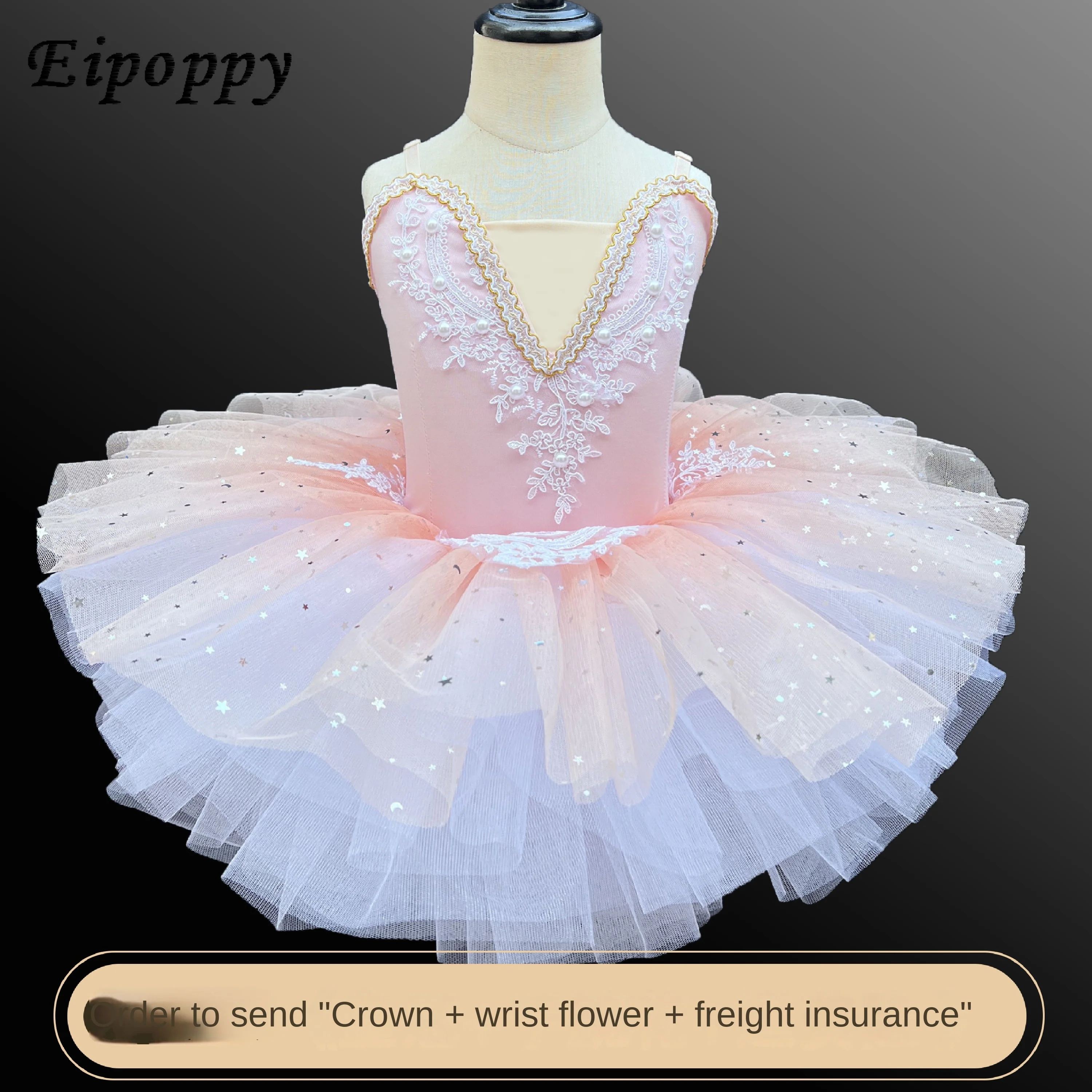 Vestido de baile de Ballet profesional para niños, disfraz de cisne pequeño, falda de tutú de tul para niños, disfraz de actuación de práctica