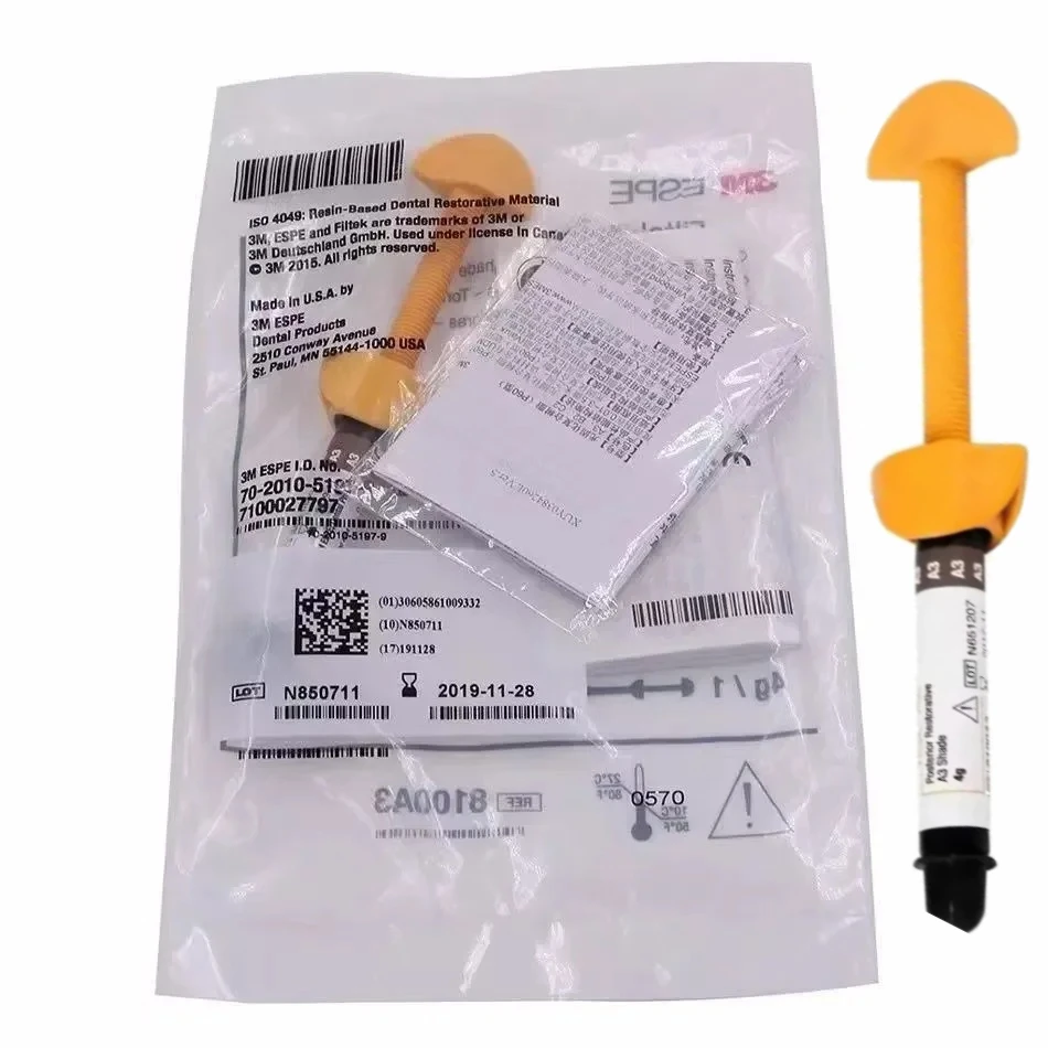 Resina compuesta Dental 3M P60 A3 B2, Material de relleno de resina de curado ligero Dental y moldeo, Material de relleno de resina para laboratorio Dental