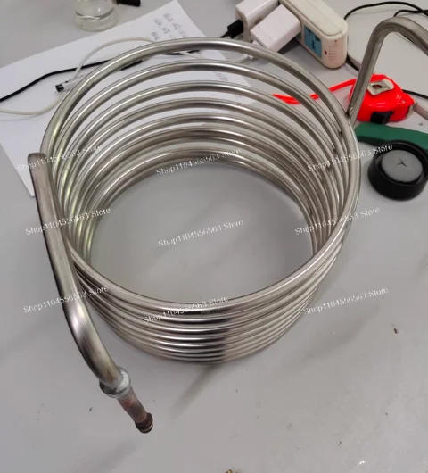High Efficiency Immersion Wort Chiller with Stainless Steel Coil for Home Brewing & Beer Making