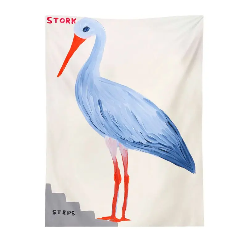 VIKAMA Imbalance Green Bottle Art Hanging Cloth Abstract Oil Painting Tapestry Bedhead Wall Background Cloth Room Decoration