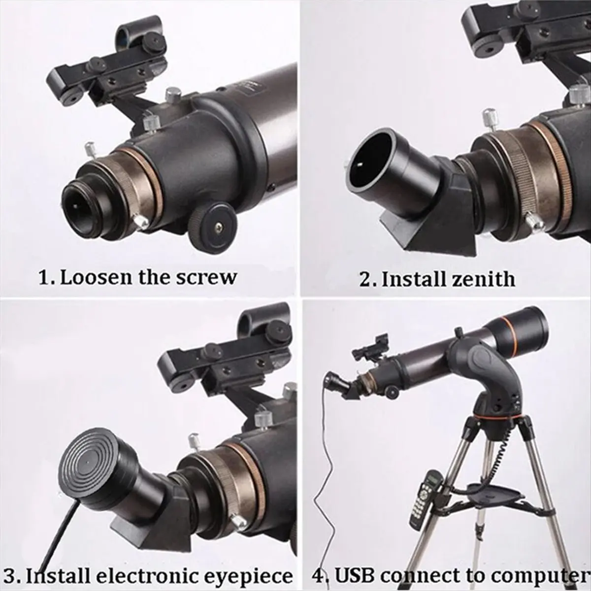 ABGN 130W Pixels 1.25inch USB Digital Lens Electronic Eyepiece Camera for Telescope and Microscope Connect with Phone