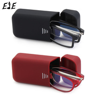 Unisex Folding Reading Glasses Portable Small Anti Blue Light Presbyopic Eyeglasses Women Men Ultralight Prescription Eyewear