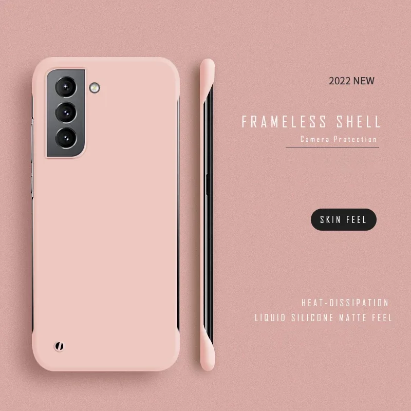 Frameless Smooth Solid Color Anti-knock Fundas Case for Samsung Galaxy S20 S23 S24 S22 S21 FE NOTE 20 Ultra S10 Plus Cover Cases