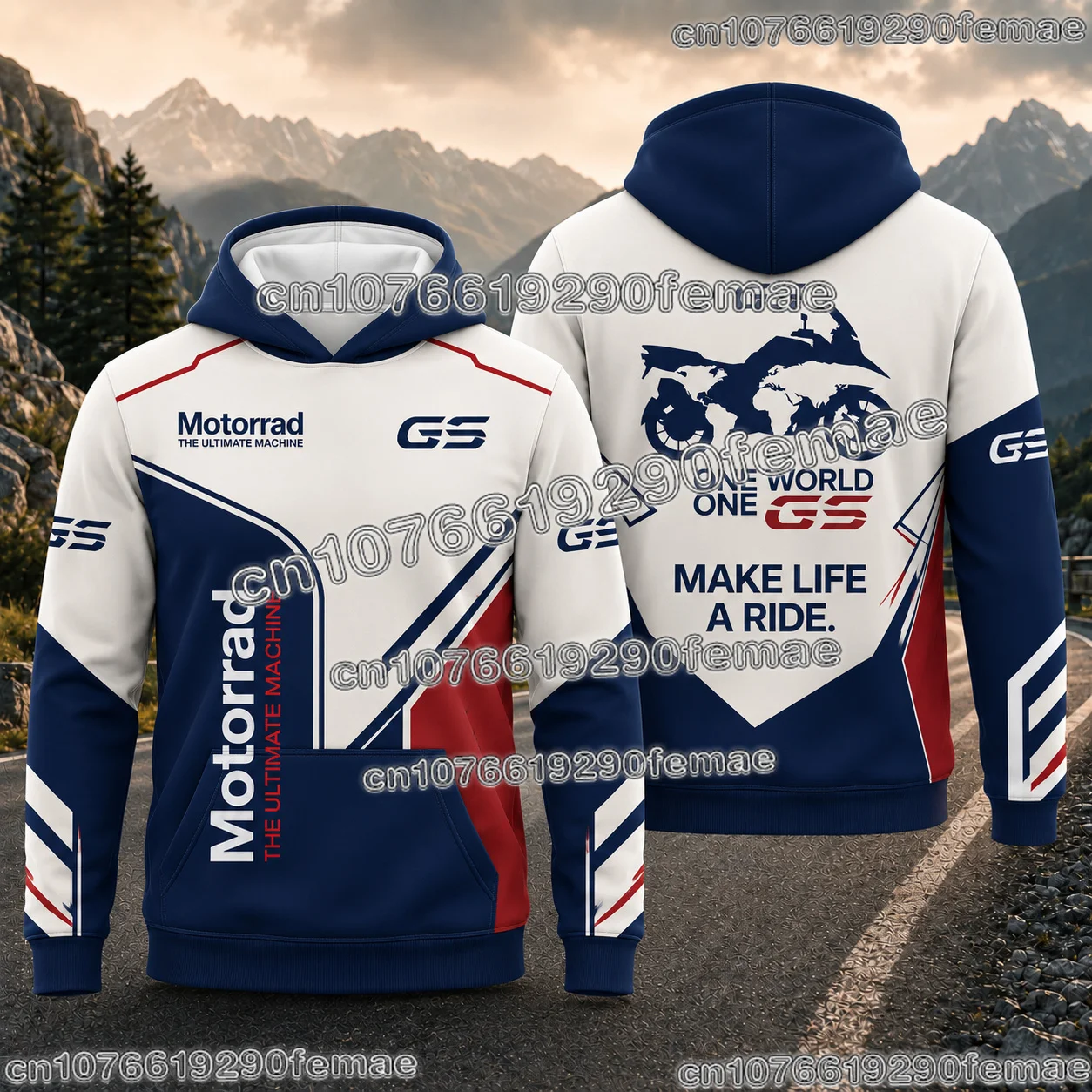 New GS Adventure Motorrad Motorcycle Hoodie Men Women Long Sleeve Sweatshirt Off Road Touring Outdoor Travel  Rider Clothing