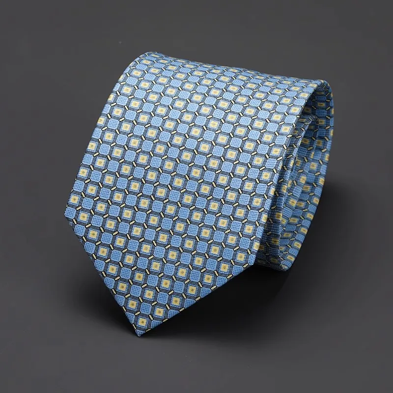 

High Quality Geometric Pattern 100% Silk Men's 10cm Ultra Wide Version Tie Business Banquet Shirt Accessories Hand Knotted Tie