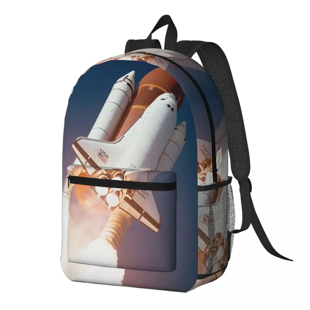 Space Shuttle Rocket Backpack Daypack Large Capacity Children BookBag School Bag Shoulder Bags for Men Women