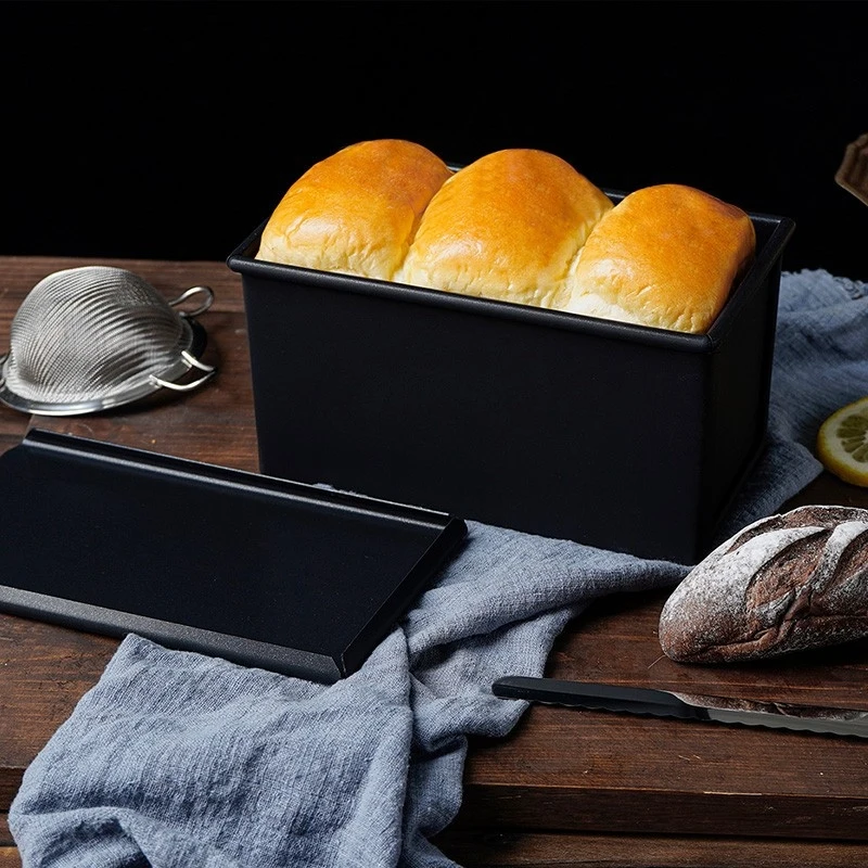 Non‑stick Carbon Steel Toast Box With Lid Rectangle Bread Loaf Pan Oven Baking Mold For Homemade Sandwich Toast Bread