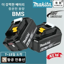 BL1860B.Makita-batería recargable Original de 18V, 6,0 Ah, DTW700, DDF487, BL1850B, BL1860B, herramienta de repuesto