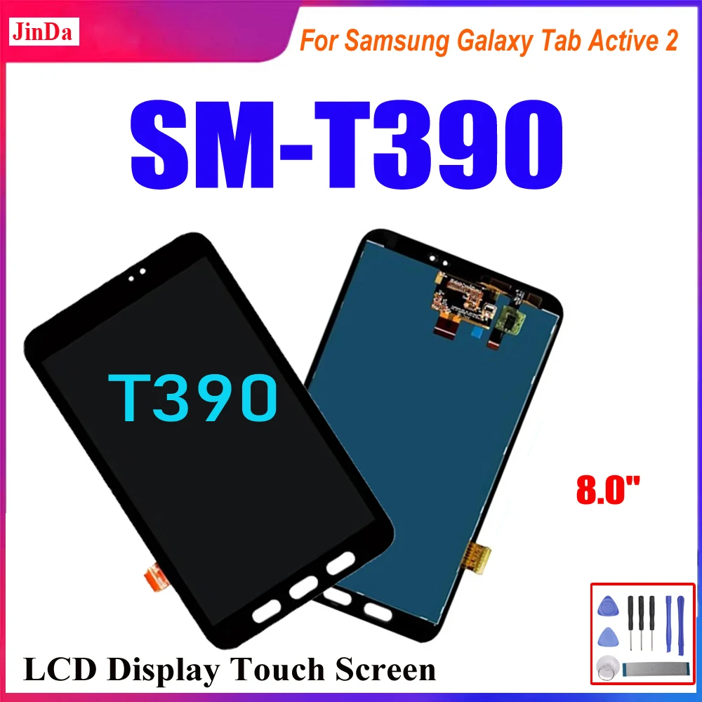 Проверенный 8,0-дюймовый ЖК-дисплей для Samsung Galaxy Tab Active 2 T390 SM-T390, сенсорный экран в сборе, замена ЖК-дисплея для Samsung T390.