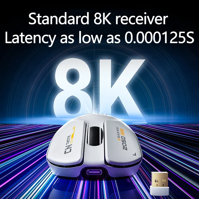 Inphic INX Wireless 2.4G Mouse Ultra Lightweight 8K Wireless PAW3395 for Small and Medium-sized Office Gaming Mouse