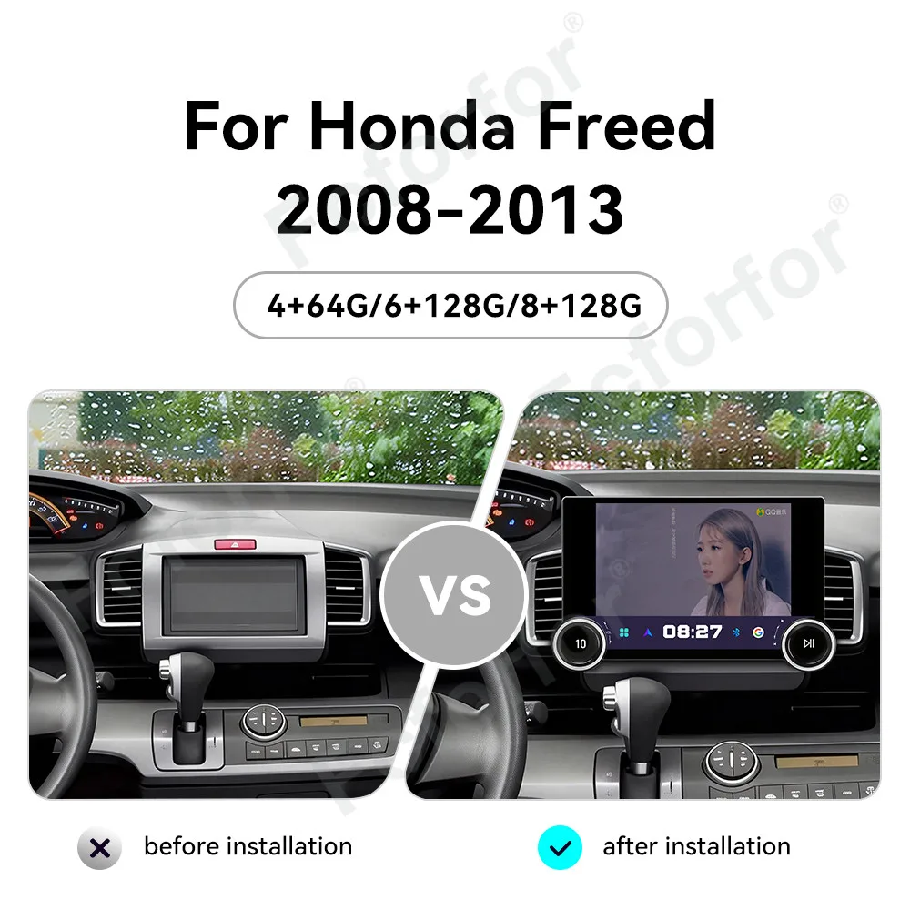 

Modern Upgrade 11.5 Inch High Definition Large Display Wireless Carplay Android 15 GPS Navi Head Unit For Honda Freed 2008-2013