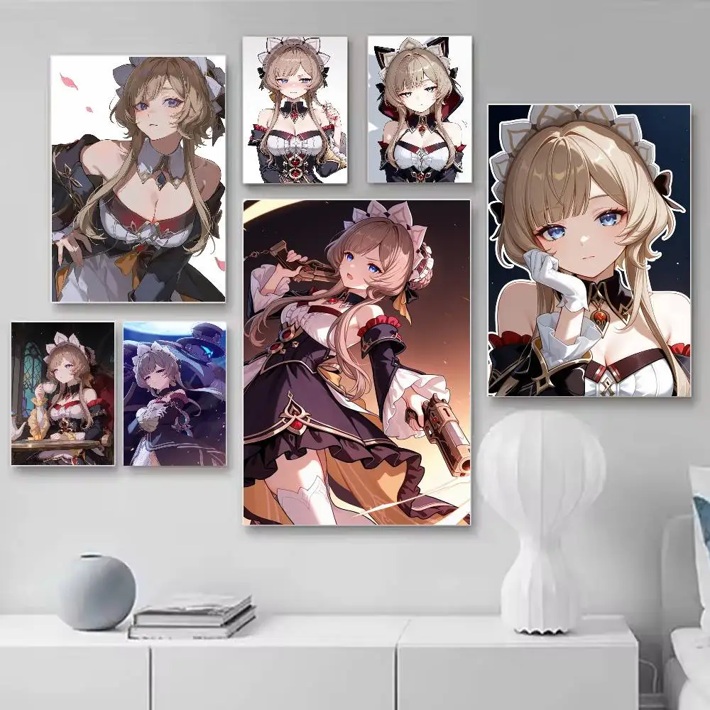 

G-Genshin Impact Sandrone Poster HD Quality Wall Art Retro Posters For Home Room Wall Decor Self Adhesive