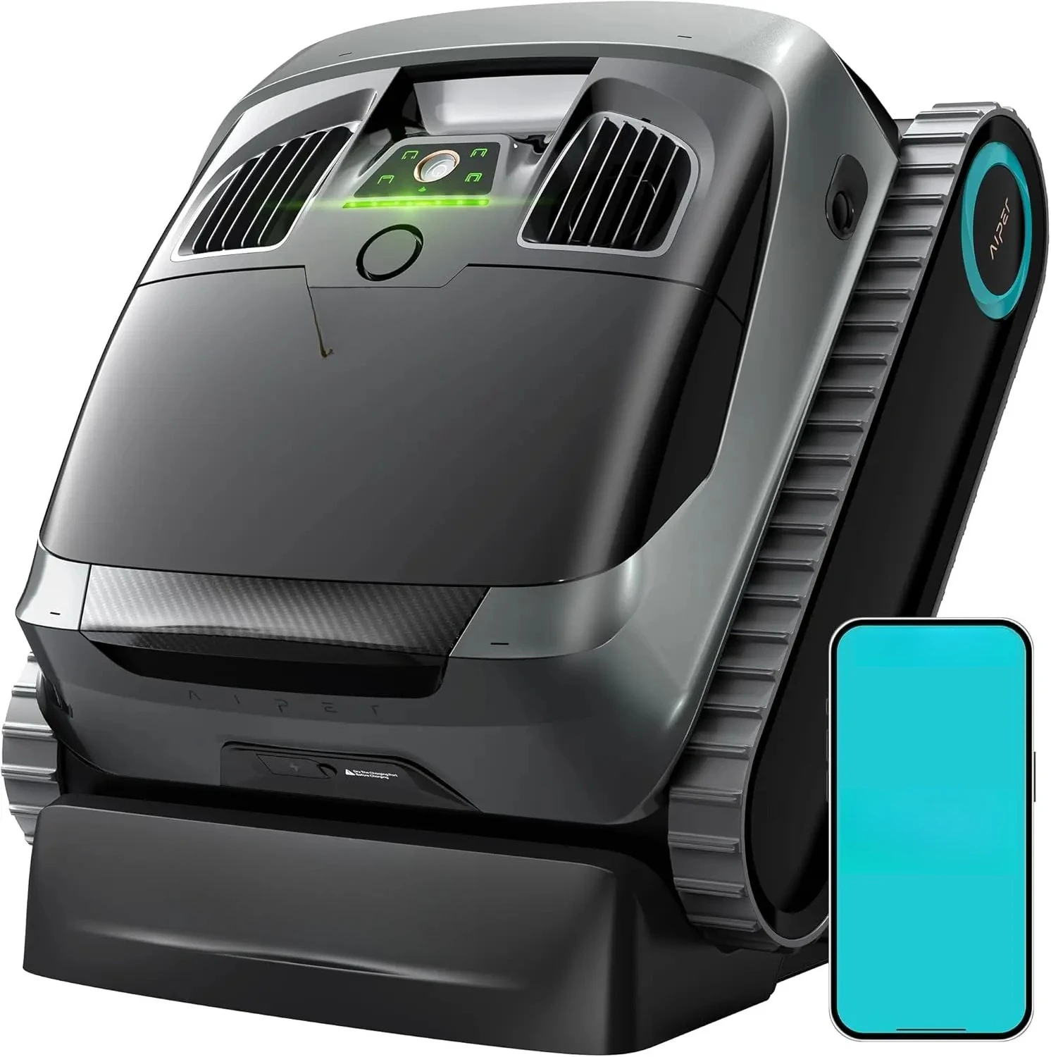 Limpiador robótico de piscinas 6600GPH, succión de alta potencia con filtración de doble chorro y 5 capas, limpiador automático de suelos/paredes para piscinas