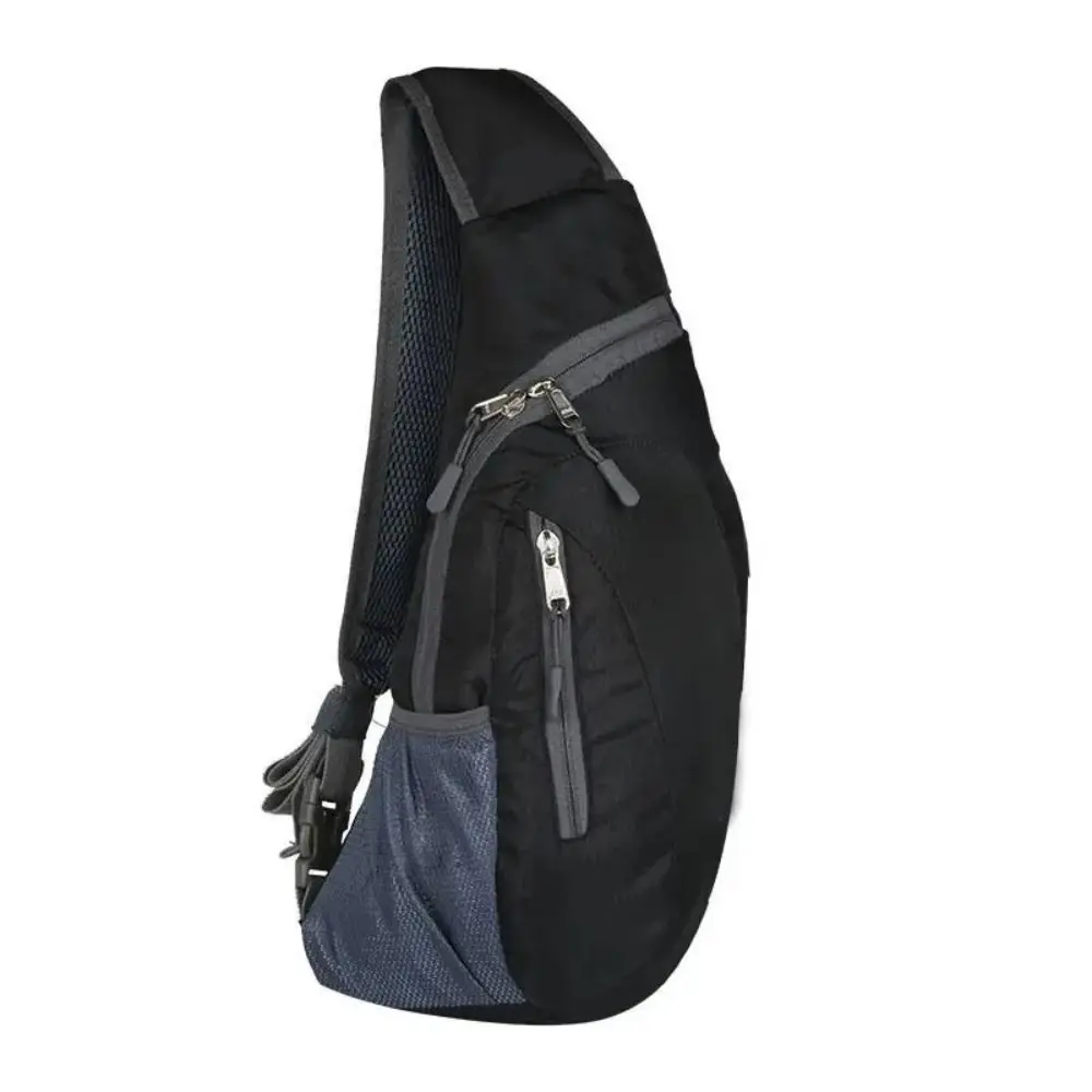 Opvouwbare Sport Messenger Bag Duurzaam Waterdicht Effen Kleur Borstpakket Buiten Wandelen Polyester Enkele Schoudertas