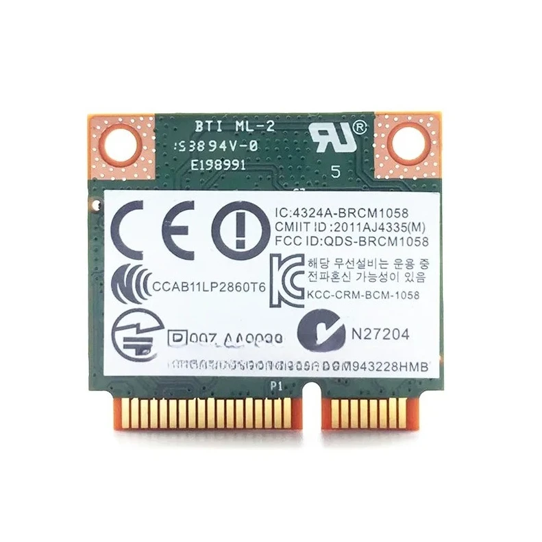 Z Half Mini Pci E Wifi Module Broadcom Bcm43228 Chip Wireless Bluetooth 4 0 300Mbps Dual Frequency Laptop Replacement Spare Part