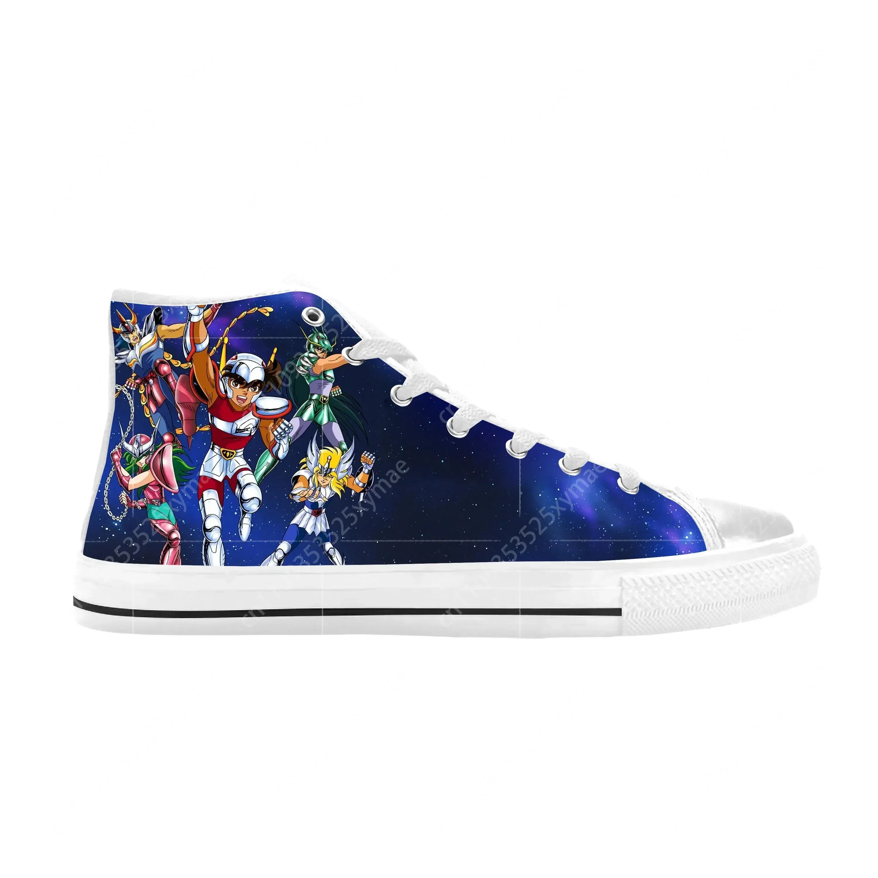 Seiya Japanese Anime Cartoon Manga Comic Saint Casual Cloth Shoes High Top Comfortable Breathable 3D Print Men Women Sneakers