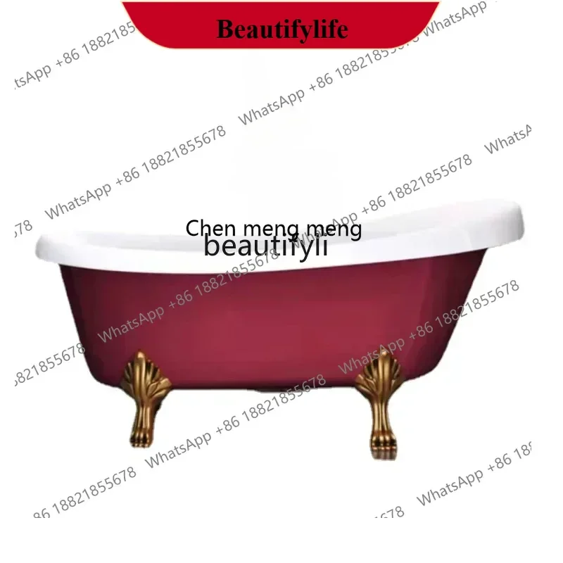 D178 y Light Luxury Imperial Concubine Bathtub Acrylic Double-Layer Thermal Insulation Thickened Color Household Bathtub Shootin