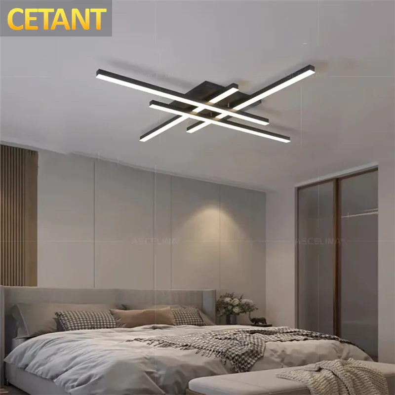 Modern LED Ceiling Light Minimalist Atmosphere Long 30/40/50cm Lamp For Bedroom Living Room Restaurant Villa Indoor Illumination