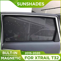 Magnetic Rear Side Windows Sunshades For Nissan Xtrail T32 (2015-2020) Passenger Privacy Window Curtains Shade For X-trail Rogue