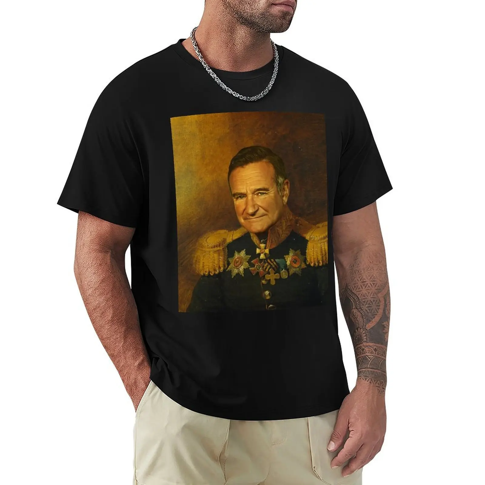 Robin Williams - replaceface T-Shirt Work Utility Casual Tee Shirt