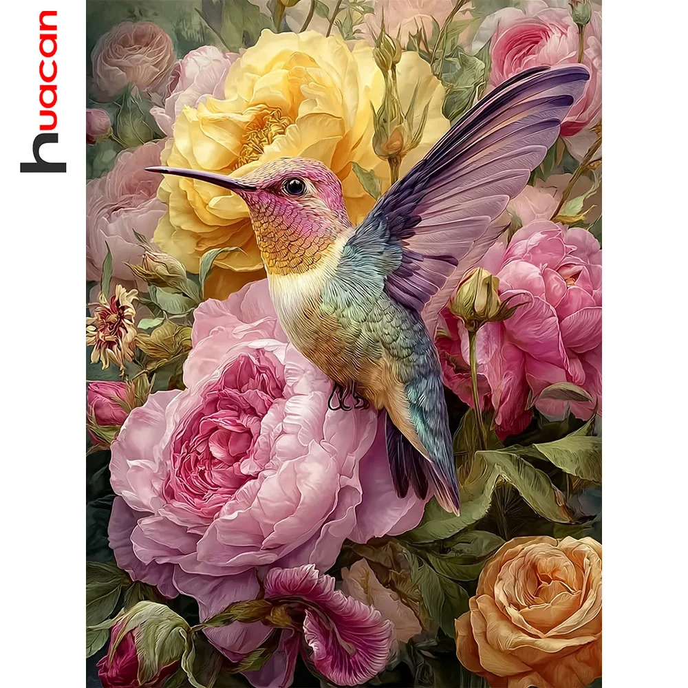 Huacan DIY Diamantmalerei Vogel Vollquadratisch Rund Stickerei Verkauf Blume Handgemachtes Geschenk Heimdekoration
