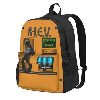 Half Life - Hev Charger Hot Sale Schoolbag Backpack Fashion Bags Hev Charger Hev Suit Half Life Halflife2 Hl 2 Hl2 Black Mesa