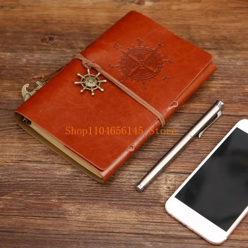 دفتر مجلة 5ASD Leather Journal ، دفتر ملاحظات قابل لإعادة التعبئة 150 صفحة فارغة مجلة Leaf Journal