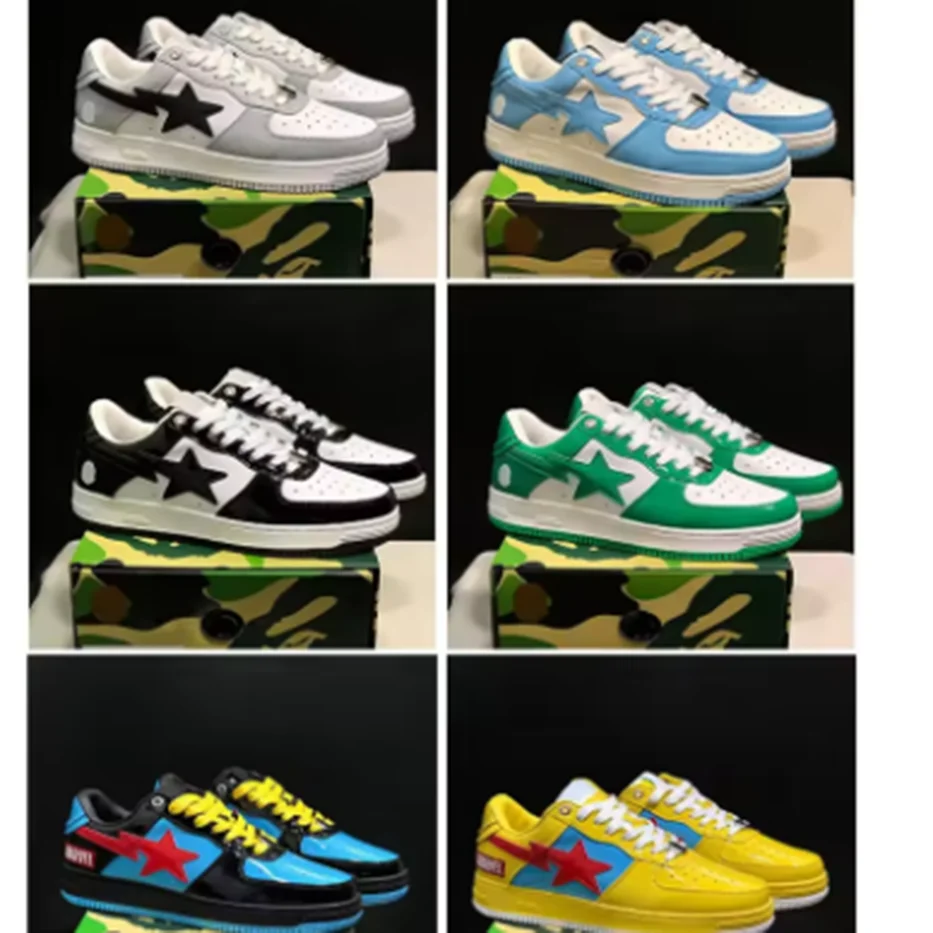 Zapatillas bajas de moda de alta calidad para hombres y mujeres, zapatillas deportivas transpirables y cómodas con cordones para exteriores, zapatillas deportivas de cuero con forma de estrella para caminar