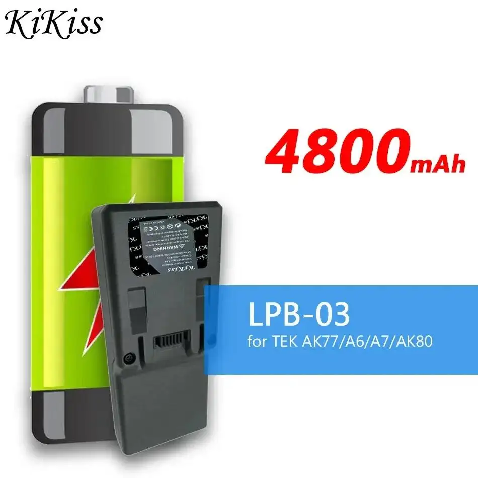 

Надежная замена аккумулятора для измерительного оборудования Tek AK77 A6 A7 AK80 Lpb-03, черный, 4800 мАч