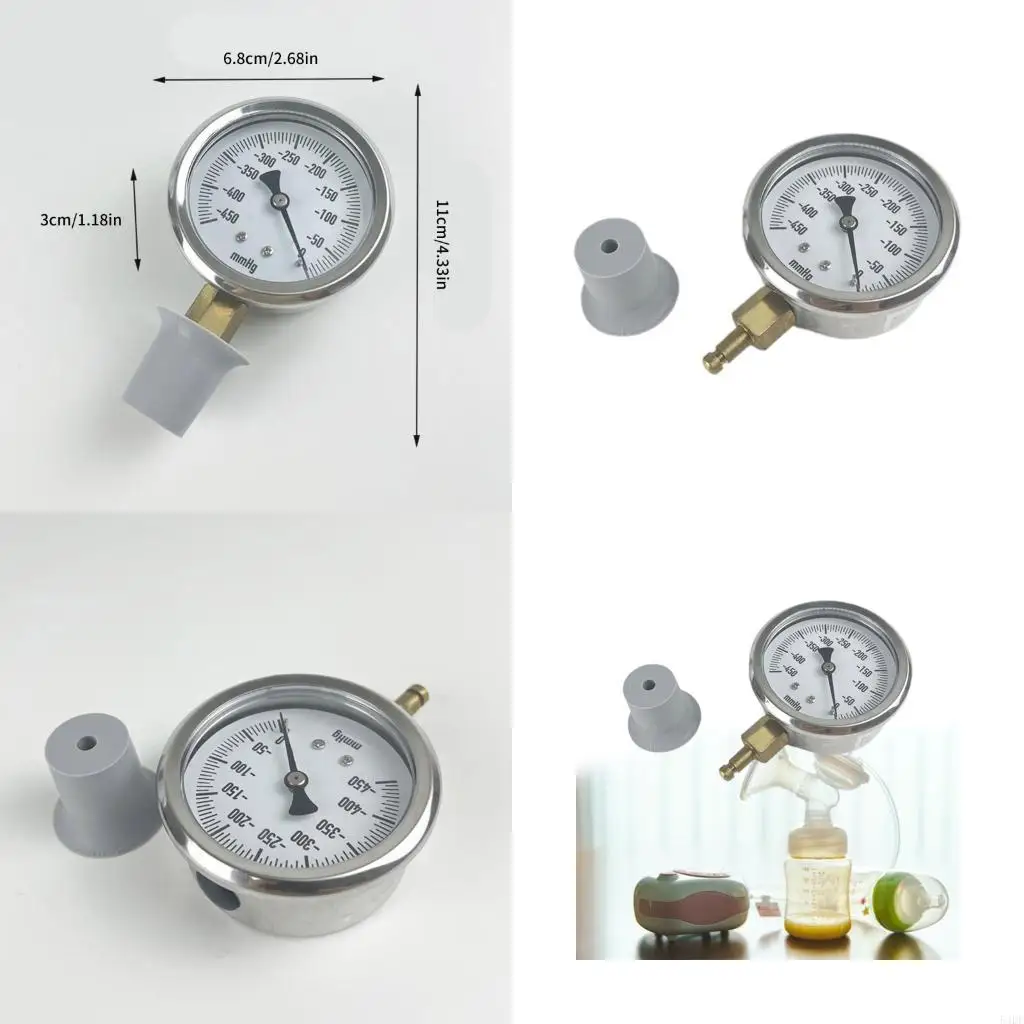 

54DF Электрический насос из нержавеющей стали Манометр Эргономичный вакуумный датчик для удобной лактации