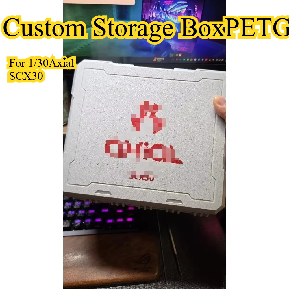 Hard PETG Storage Carry Case Custom For 1/30 Axial SCX30 RC Model, Stores RC Vehicle & Transmitter Hobby Accessories
