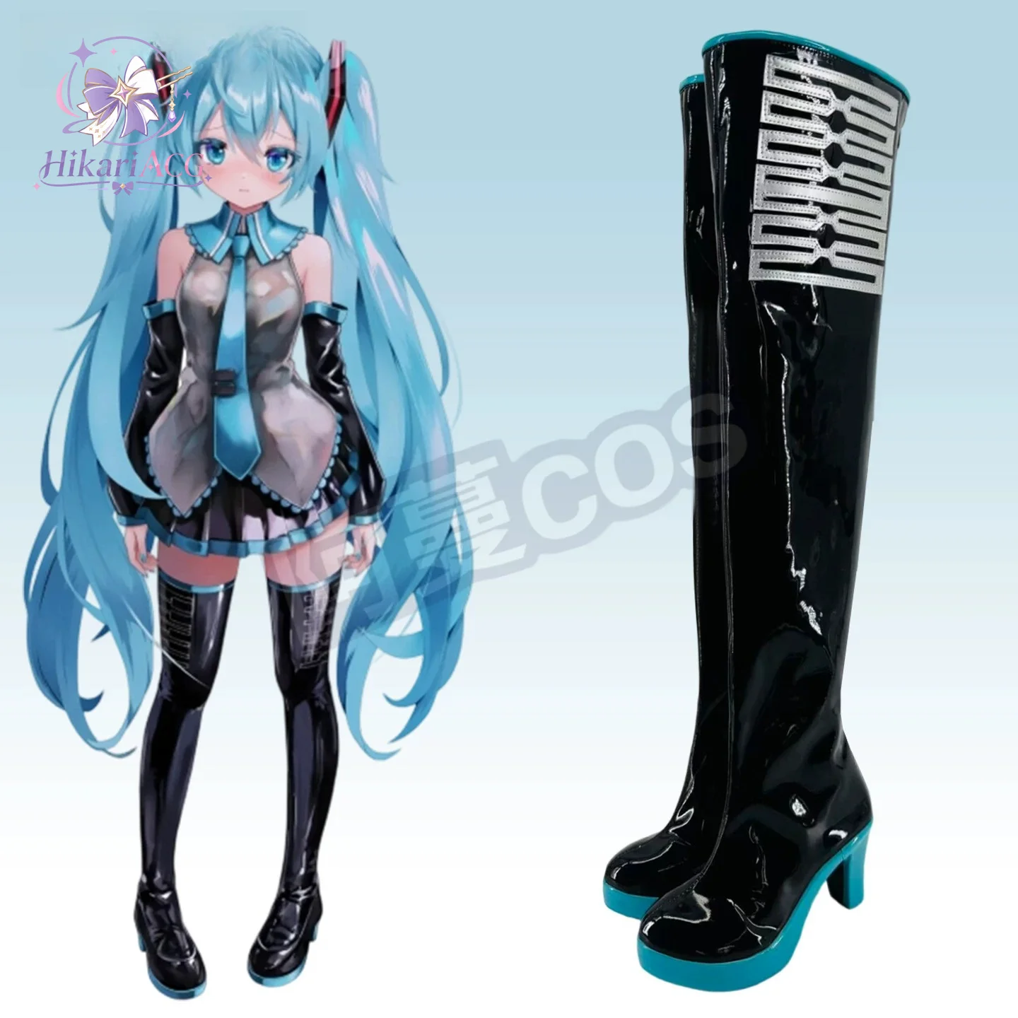 anime-game-outfit：vocaloid-miku-default-ver-cosplay-shoes-prop-for-comic-con-halloween-party-role-play-acg-store