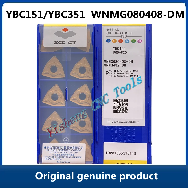 ZCC CT YBC151 YBC152 WNMG080408-DM YBC351 WNMG 080408 YBC251 YBC252 YBD151 Carbide Inserts CNC Turning Tool Lathe Cutter Tools