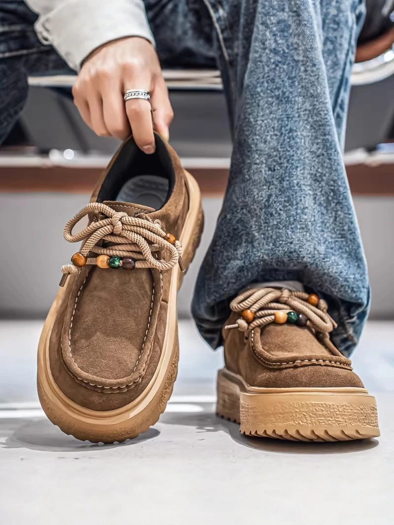 

Men's Casual Work Shoes Driving Heightening Loafers Anti-slip Youthful Spring Autumn Seasonal Outdoor Leisure Foo...
