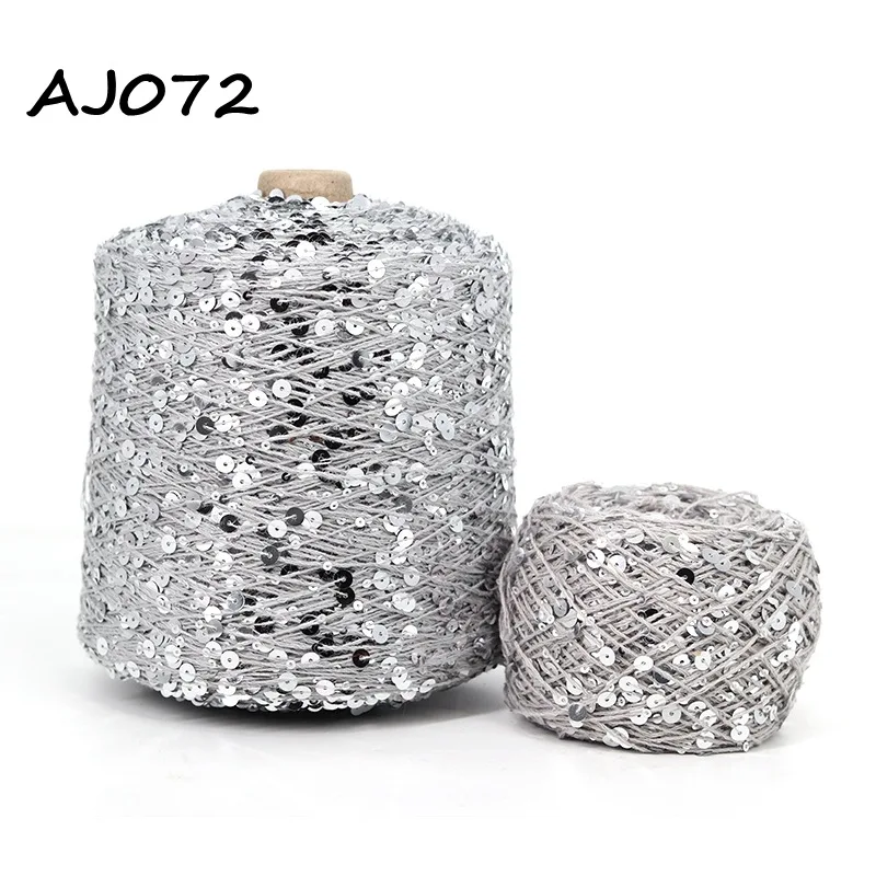 50G Golden Sequin Yarn for Knitting Craft Projects
