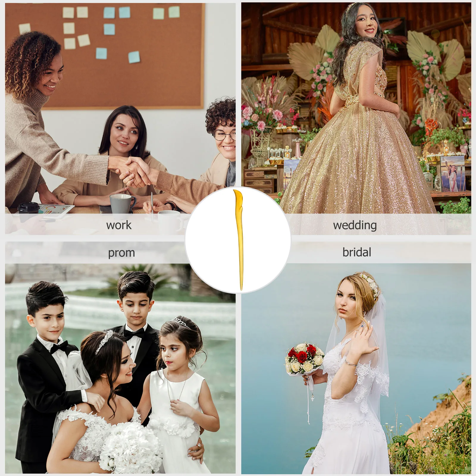 

Vintage Sheep Horn Stick Elegant Chinese Accessories For Women Durable Smooth Surface Pins For Long Hair Wedding Bridal Prom