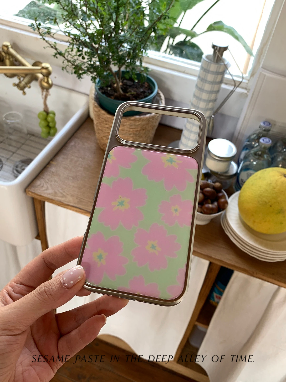 Korean Ins Cherry Blossom Flower Y2K Phone Case For Samsung S23 FE S24 Plus S26 Ultra S25 Edge Anti Drop Resin Casting Cover