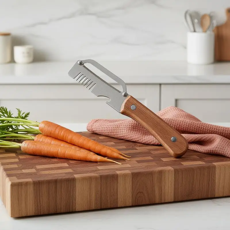 3-in-1 Serrated Peeling Knife Premium Vegetable Peeler With Handle And Bottle Opener Kitchen Tool