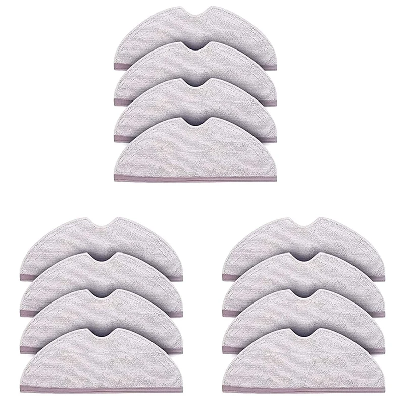 

A99G-Mop Pad 12 Pack Microfiber Mop Cloth For Roborock S6 S6 Pure S6 Maxv S5 Max S5 Robot Vacuum Cleaner Mop Replacement