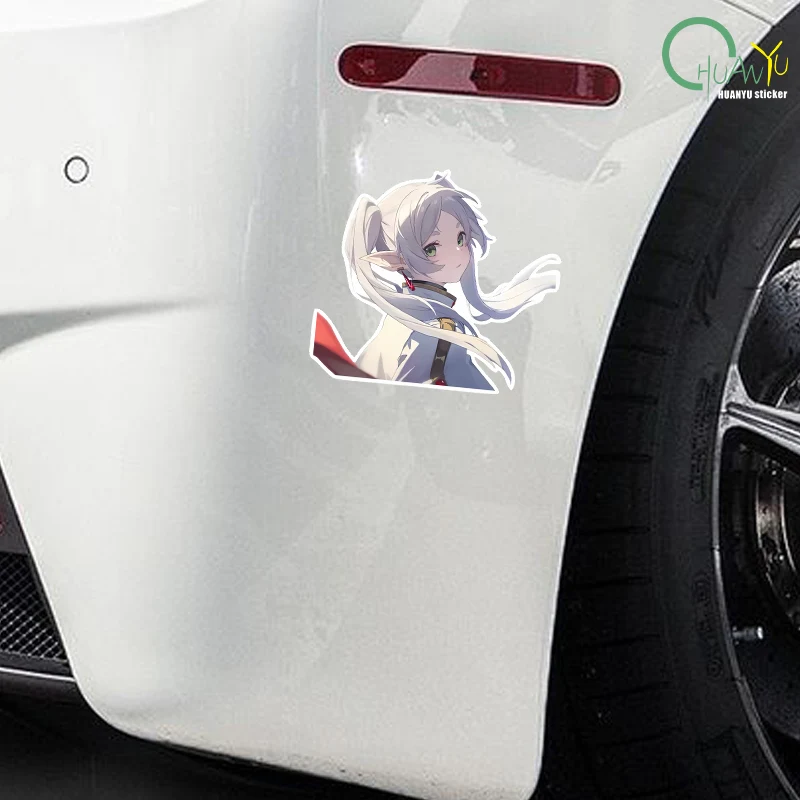 Maid Frieren Anime Wall Stickers Chibi Girl Wardrobe Personality Nice Decal Amusing Kitchen Cupboard Decoration