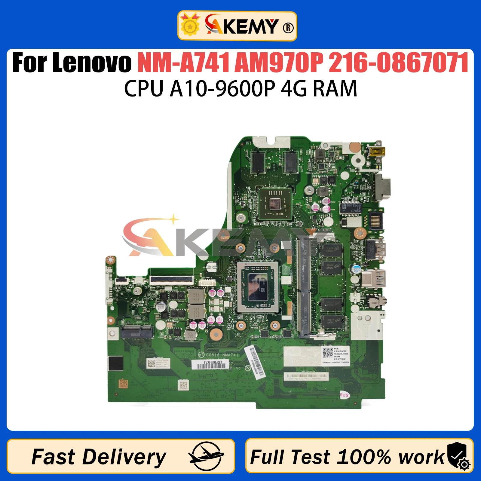 

Материнская плата для ноутбука Lenovo NM-A741 310-15ABR AM960P AM970P 216-0867071