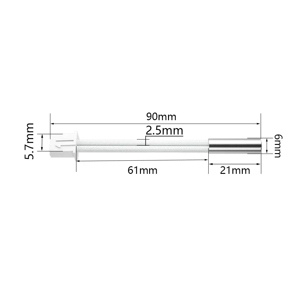 3/5/10pcs 24V 40W CR-6 SE Cartridge Heater XH2.54 Terminal 3D Printer Parts Hotend 24V 40W Heating Rod XH2.54 Heater For CR6 SE