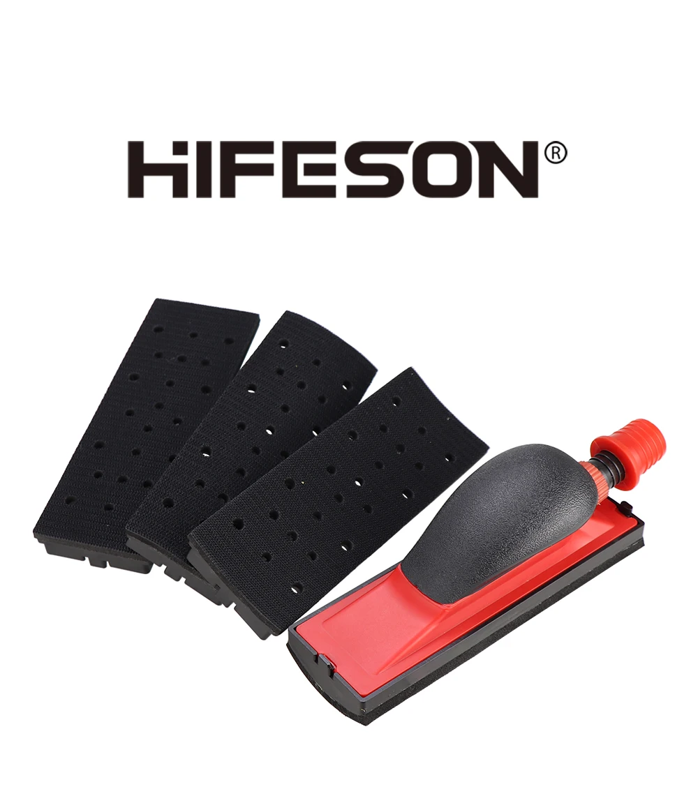 4 in 1 HIFESON 70x198mm Handheld Sanding Block Hand Vacuum Sander 5pcs set Polishing Abrasive Block Manual Grinding Tools