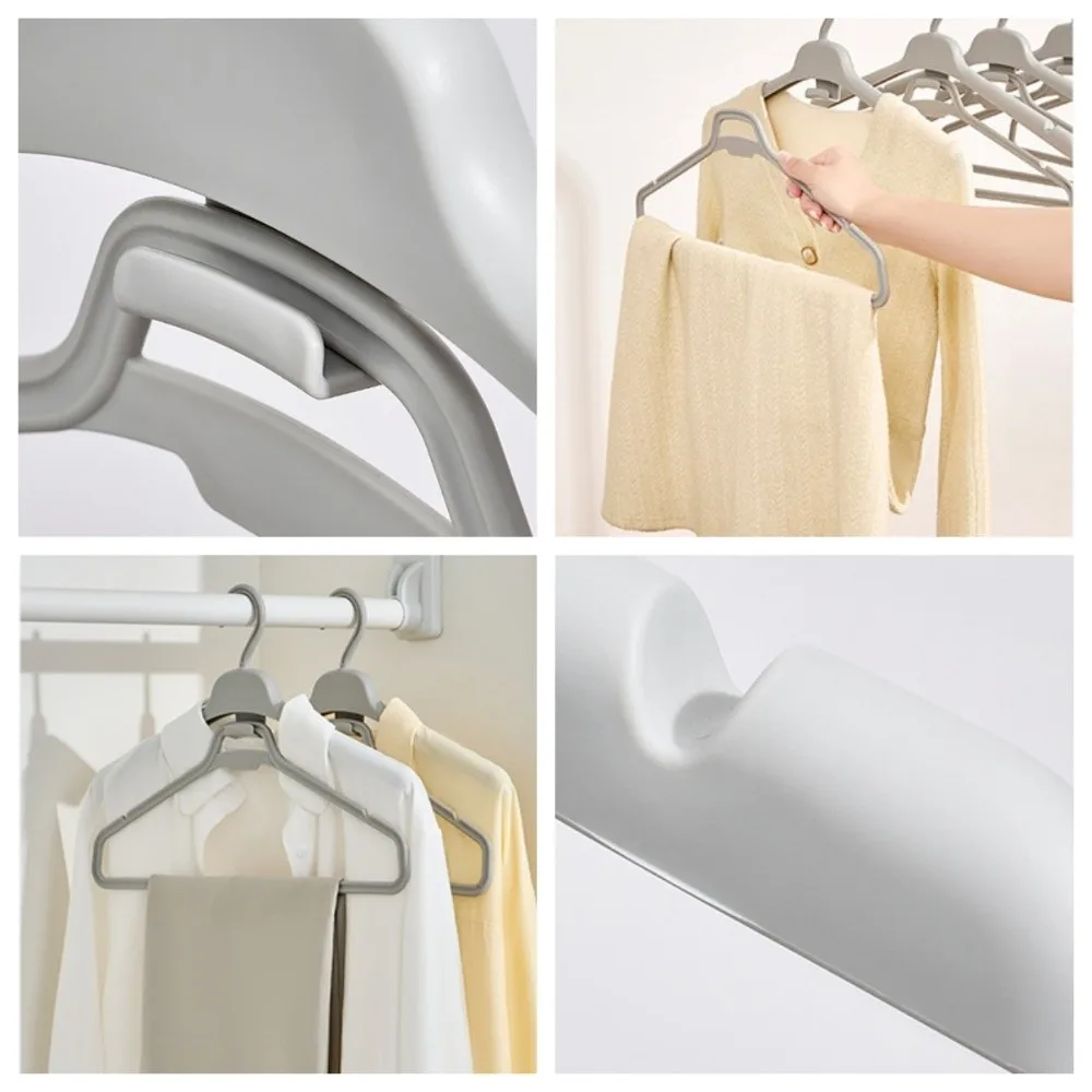 Rotatable Maxi Skirt Clothes Hanger Orderly Storage Multifunctional Two-piece Set of Clothing Stacked Hanger Durable Thicken